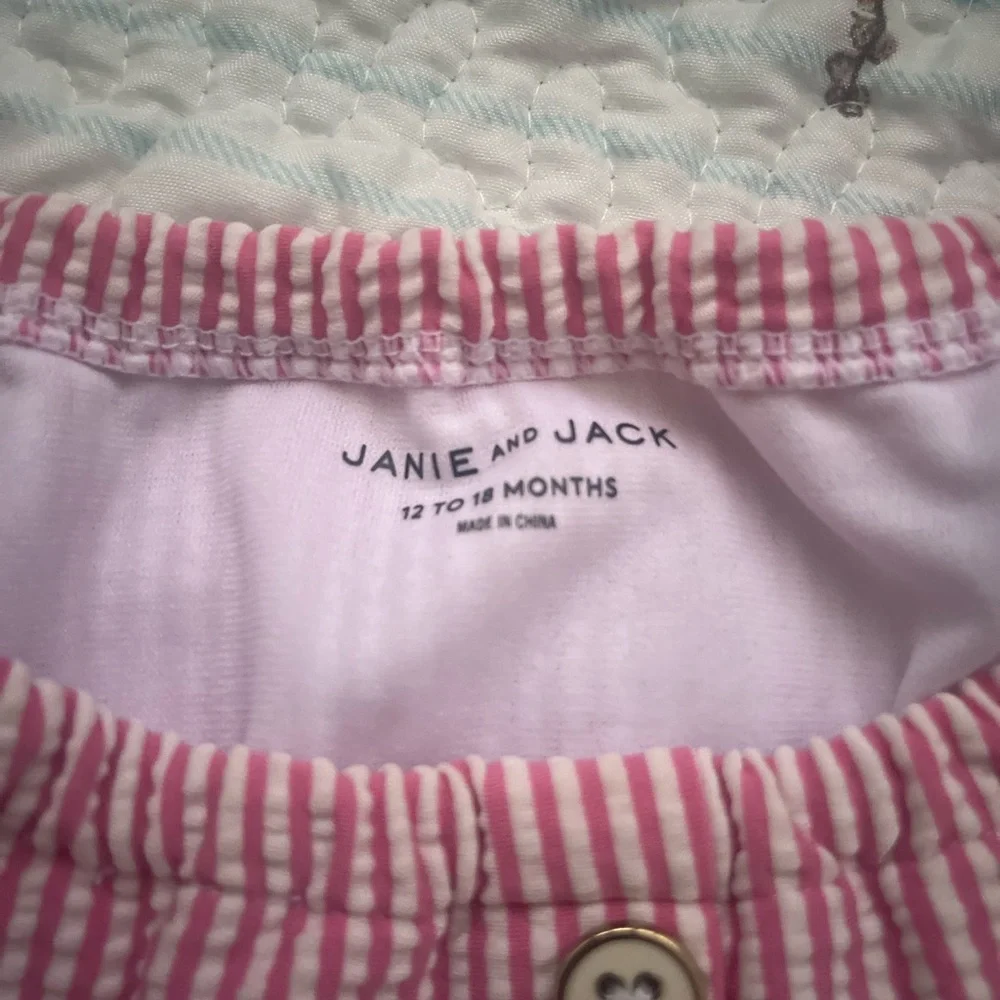 Janie and Jack Seersucker Striped Two Piece Swimsuit